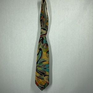 Nicola Paone Roma Abstract Artistic Boho Tie Silk?